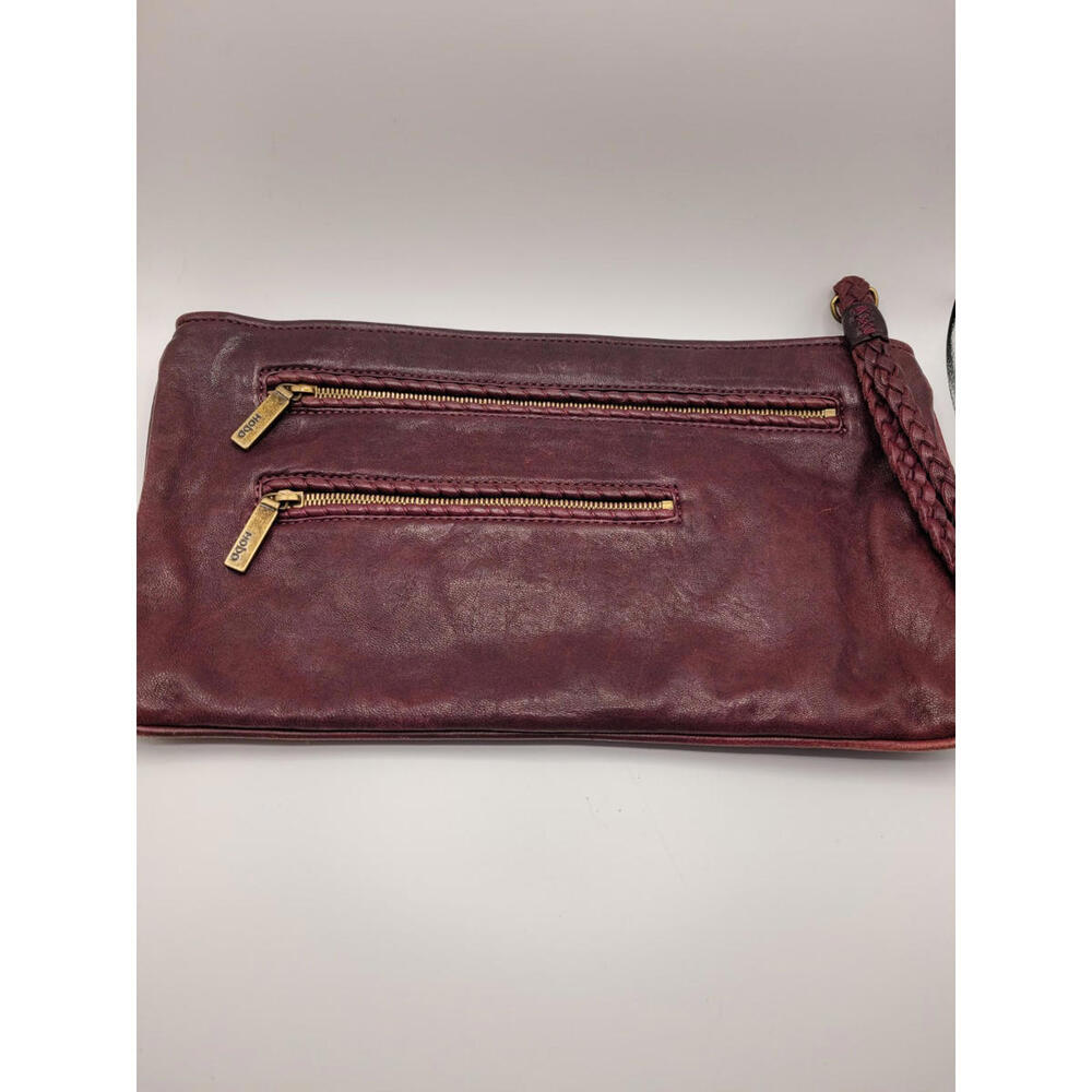 Hobo International Leather Clutch Purple Eggplant  Hand Bag Wristlet